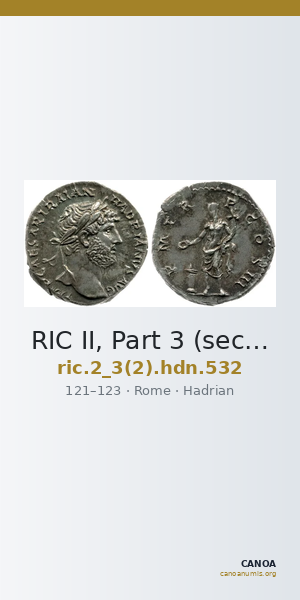 RIC II, Part 3 (second edition) Hadrian 532 — CANOA