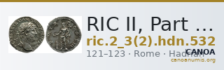 RIC II, Part 3 (second edition) Hadrian 532 — CANOA