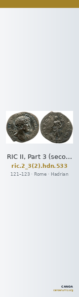 RIC II, Part 3 (second edition) Hadrian 533 — CANOA