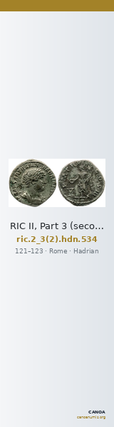 RIC II, Part 3 (second edition) Hadrian 534 — CANOA