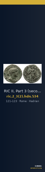 RIC II, Part 3 (second edition) Hadrian 534 — CANOA