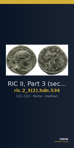RIC II, Part 3 (second edition) Hadrian 534 — CANOA