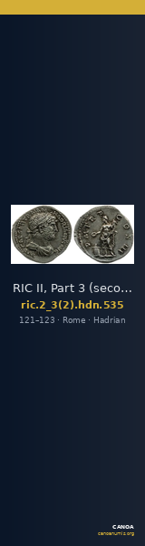 RIC II, Part 3 (second edition) Hadrian 535 — CANOA
