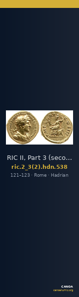 RIC II, Part 3 (second edition) Hadrian 538 — CANOA