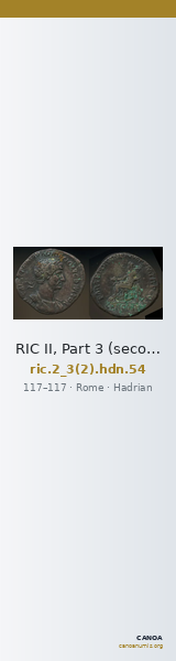 RIC II, Part 3 (second edition) Hadrian 54 — CANOA