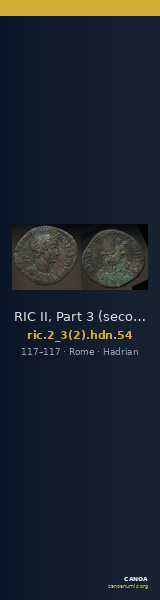 RIC II, Part 3 (second edition) Hadrian 54 — CANOA