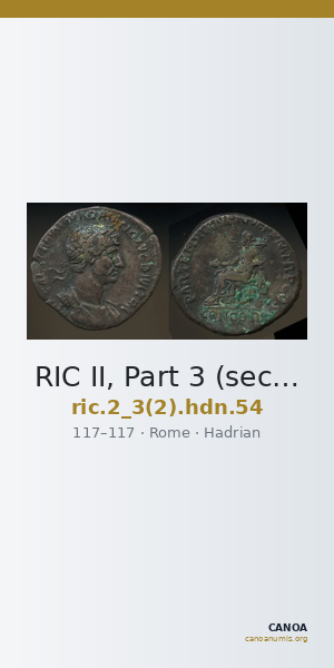 RIC II, Part 3 (second edition) Hadrian 54 — CANOA