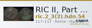 RIC II, Part 3 (second edition) Hadrian 54 — CANOA