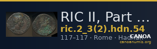 RIC II, Part 3 (second edition) Hadrian 54 — CANOA