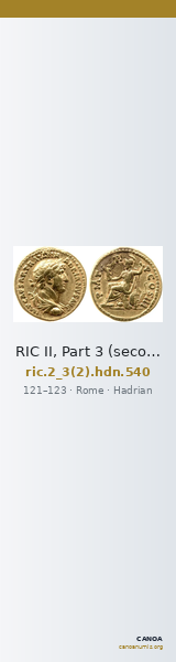 RIC II, Part 3 (second edition) Hadrian 540 — CANOA