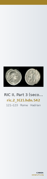 RIC II, Part 3 (second edition) Hadrian 542 — CANOA