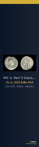 RIC II, Part 3 (second edition) Hadrian 542 — CANOA