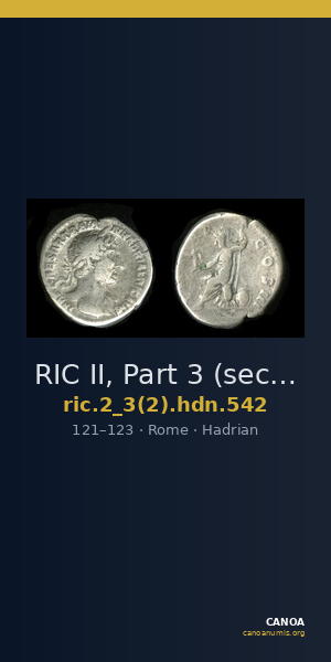 RIC II, Part 3 (second edition) Hadrian 542 — CANOA