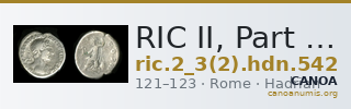 RIC II, Part 3 (second edition) Hadrian 542 — CANOA