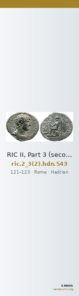RIC II, Part 3 (second edition) Hadrian 543 — CANOA