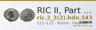 RIC II, Part 3 (second edition) Hadrian 543 — CANOA