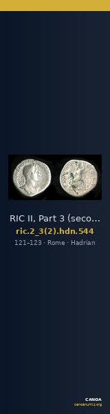 RIC II, Part 3 (second edition) Hadrian 544 — CANOA