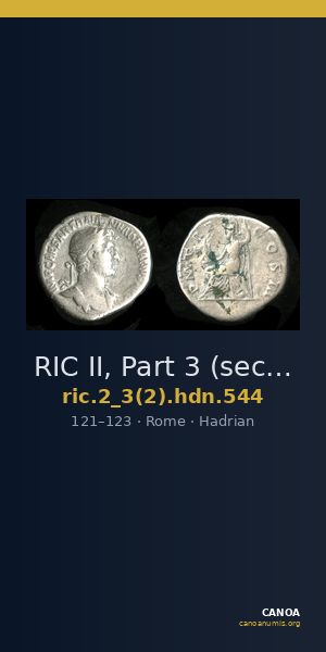 RIC II, Part 3 (second edition) Hadrian 544 — CANOA