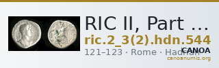 RIC II, Part 3 (second edition) Hadrian 544 — CANOA
