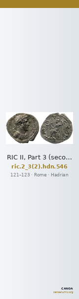 RIC II, Part 3 (second edition) Hadrian 546 — CANOA