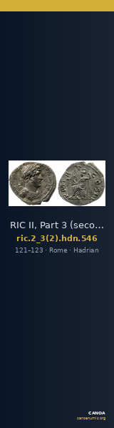 RIC II, Part 3 (second edition) Hadrian 546 — CANOA
