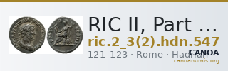 RIC II, Part 3 (second edition) Hadrian 547 — CANOA