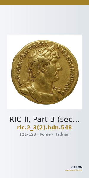 RIC II, Part 3 (second edition) Hadrian 548 — CANOA