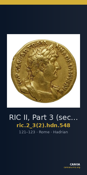 RIC II, Part 3 (second edition) Hadrian 548 — CANOA