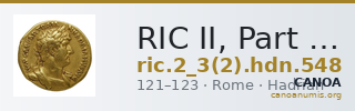 RIC II, Part 3 (second edition) Hadrian 548 — CANOA