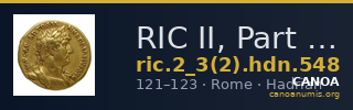 RIC II, Part 3 (second edition) Hadrian 548 — CANOA