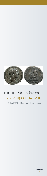 RIC II, Part 3 (second edition) Hadrian 549 — CANOA