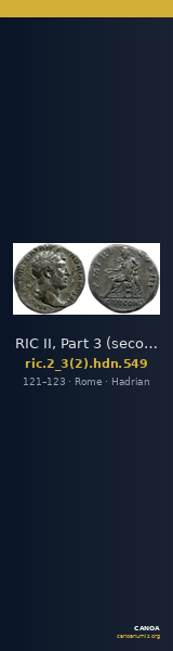 RIC II, Part 3 (second edition) Hadrian 549 — CANOA