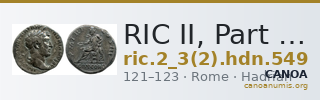 RIC II, Part 3 (second edition) Hadrian 549 — CANOA