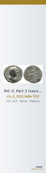 RIC II, Part 3 (second edition) Hadrian 552 — CANOA