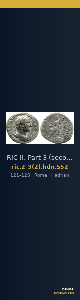 RIC II, Part 3 (second edition) Hadrian 552 — CANOA