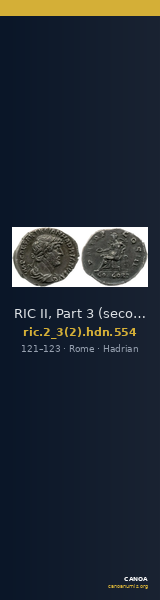 RIC II, Part 3 (second edition) Hadrian 554 — CANOA