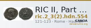 RIC II, Part 3 (second edition) Hadrian 554 — CANOA
