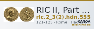 RIC II, Part 3 (second edition) Hadrian 555 — CANOA