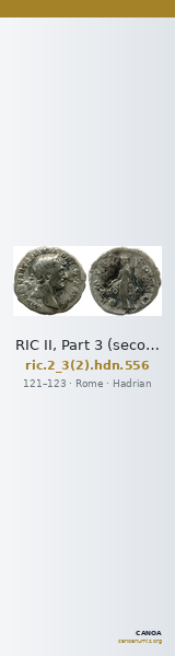 RIC II, Part 3 (second edition) Hadrian 556 — CANOA