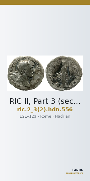 RIC II, Part 3 (second edition) Hadrian 556 — CANOA