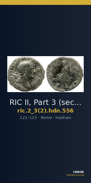 RIC II, Part 3 (second edition) Hadrian 556 — CANOA