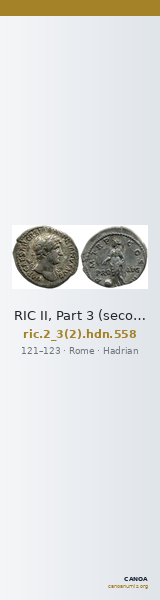 RIC II, Part 3 (second edition) Hadrian 558 — CANOA
