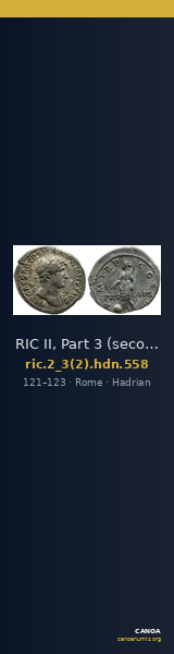 RIC II, Part 3 (second edition) Hadrian 558 — CANOA