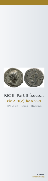RIC II, Part 3 (second edition) Hadrian 559 — CANOA