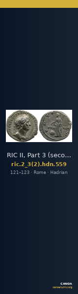 RIC II, Part 3 (second edition) Hadrian 559 — CANOA