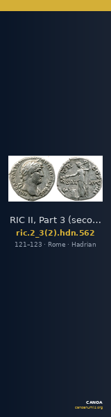 RIC II, Part 3 (second edition) Hadrian 562 — CANOA