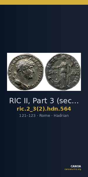 RIC II, Part 3 (second edition) Hadrian 564 — CANOA