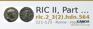 RIC II, Part 3 (second edition) Hadrian 564 — CANOA
