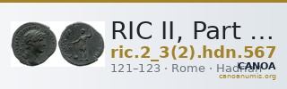 RIC II, Part 3 (second edition) Hadrian 567 — CANOA