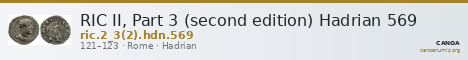 RIC II, Part 3 (second edition) Hadrian 569 — CANOA